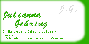 julianna gehring business card